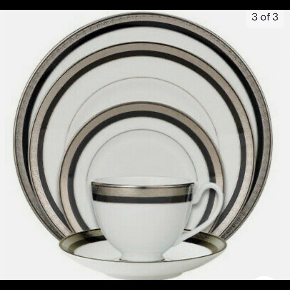 5 piece Waterford China Colleen place setting PLUS salad accent plate